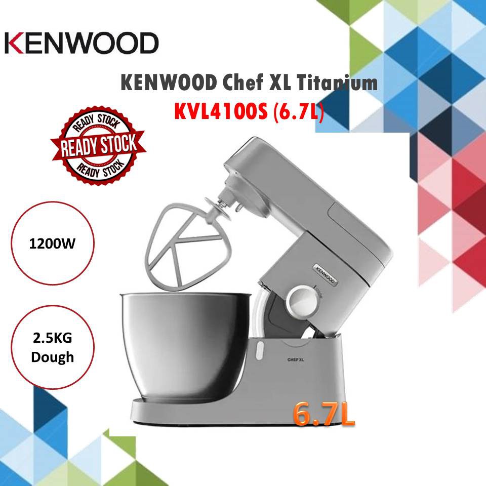 KENWOOD Chef XL KVL4100S Stand Mixer 6 7L 1200W Shopee Malaysia