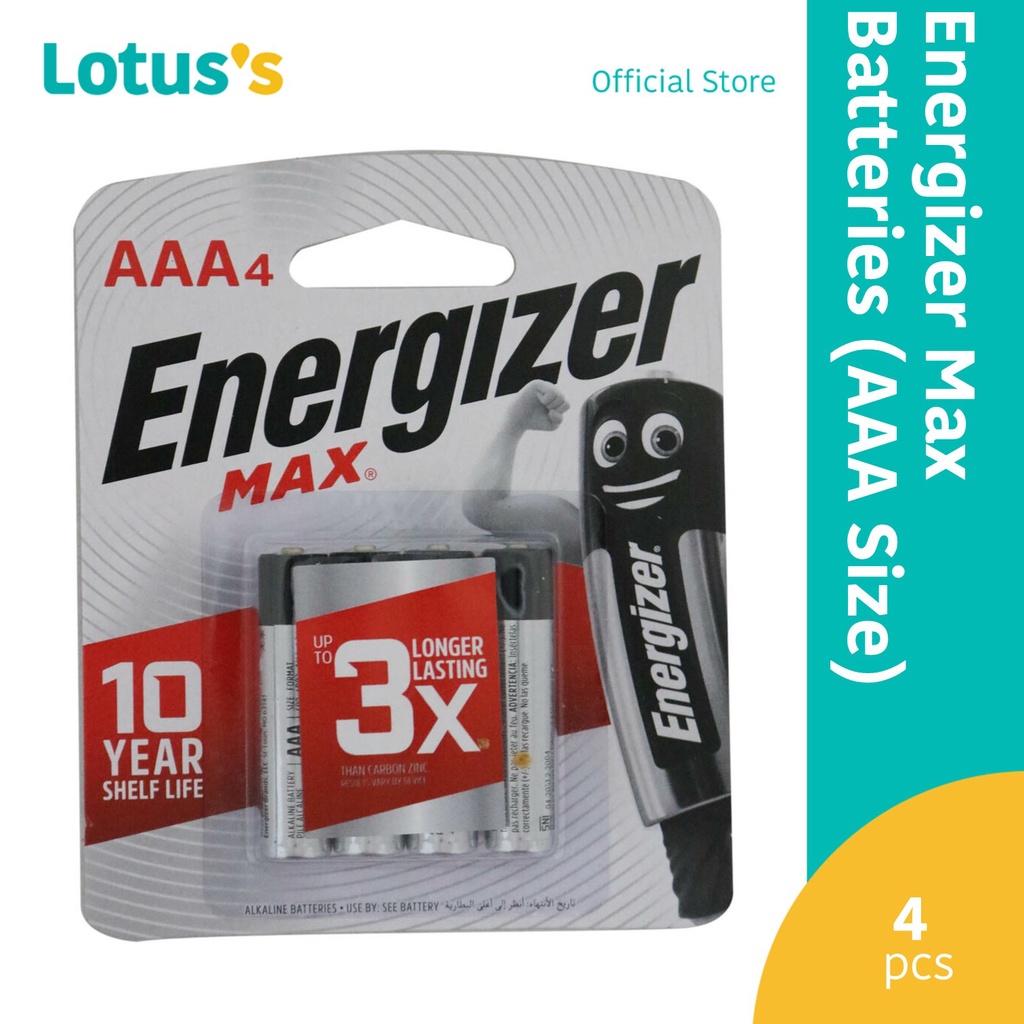 Energizer Aaa Max Batteries Pcs Shopee Malaysia