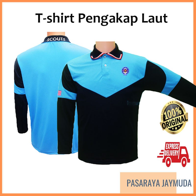 NEW BAJU T SHIRT PENGAKAP LAUT MICROFIBER SEKOLAH MENENGAH LENGAN