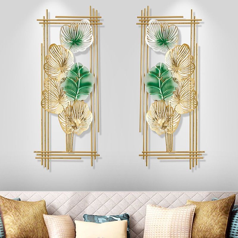 Pc Nordic Gold Metal Wall Hanging Frame Hiasan Dinding Shopee Malaysia