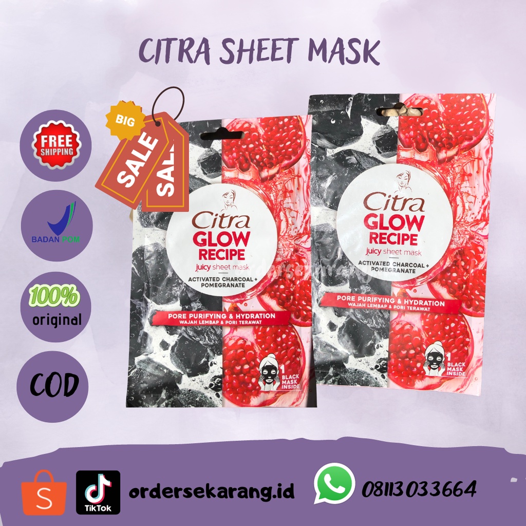 Citra Sheet Mask Citra Glow Recipe Shopee Malaysia