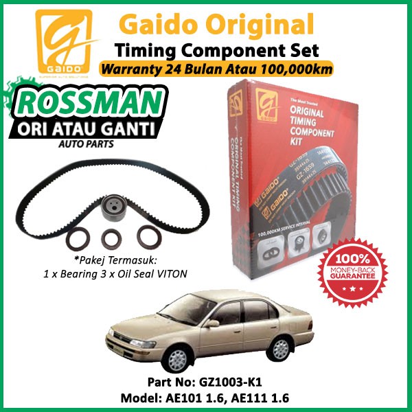 Toyota Ae Ae Gaido Original Timing Belt Kit Set Gz