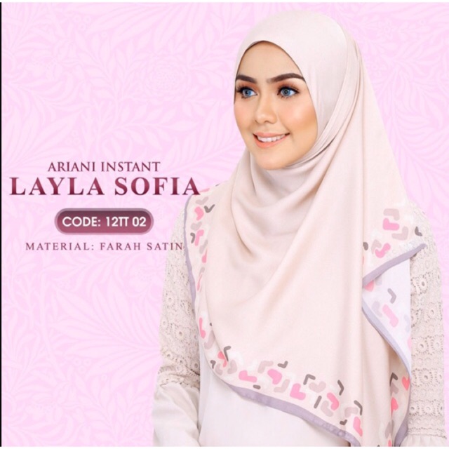 Tudung Hijab Ariani Printed Layla Sofia Layla Diane Shopee Malaysia