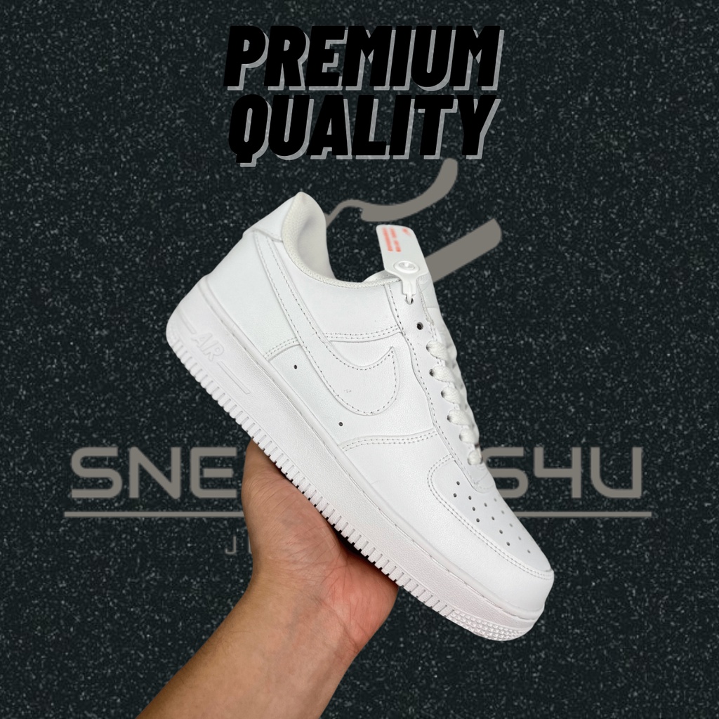 Promo Premium Nike Air Force Af Low Triple White Casual Low Top