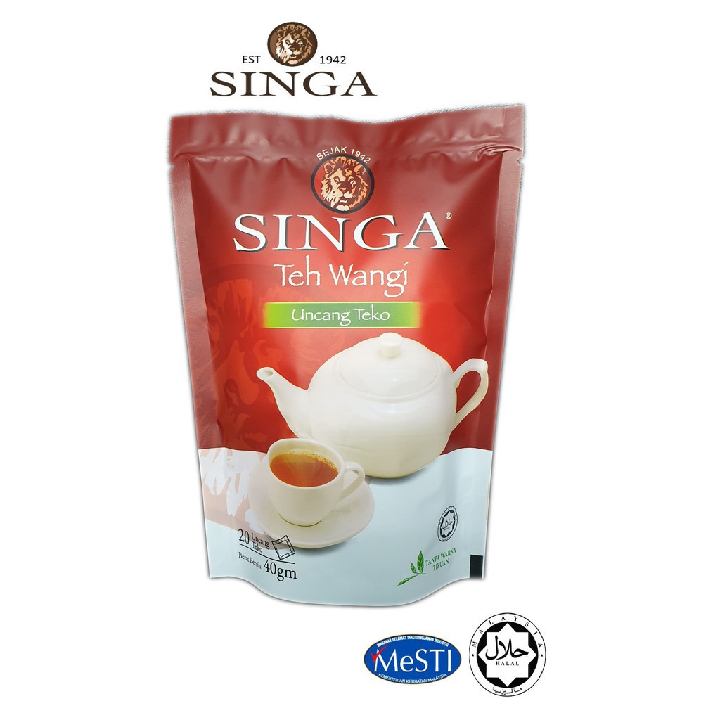 CAP SINGA Teh Wangi Rose Tea Potbag 20 S 40 S Uncang Teko