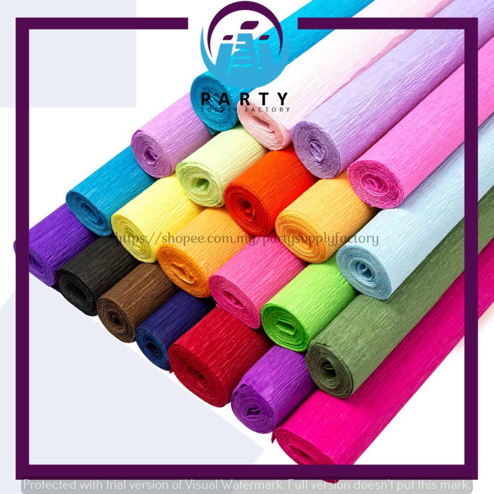 HARD CREPE PAPER ROLL FOR FLOWER MAKING WRAPPING KERTAS CREPE UNTUK