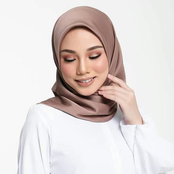 Pilihan X Cm Tudung Bawal Satin Silk Plain Hijab Pelbagai Warna