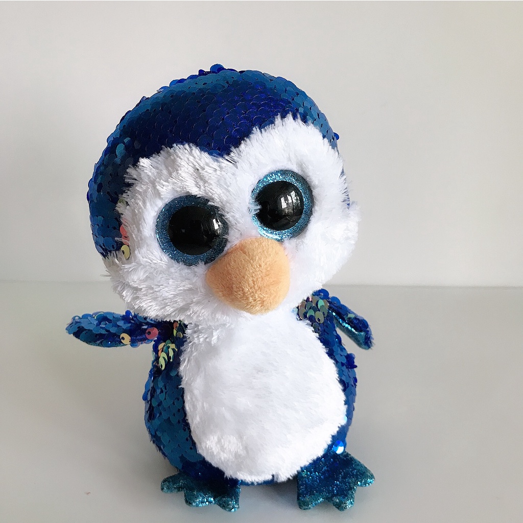 TY 6 Flippables Color Changing Payton Penguin Beanie Boos Sequins