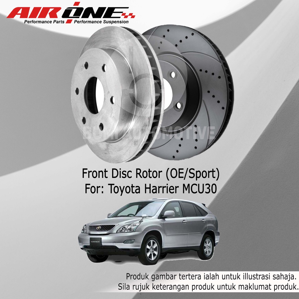 Toyota Harrier ACU30 MCU30 Front Depan Rear Belakang Disc Rotor