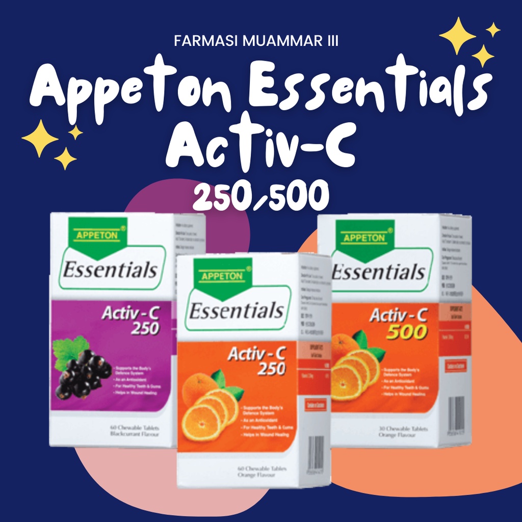 Appeton Essentials Activ C 250mg 60 S 500mg 30 S Shopee Malaysia