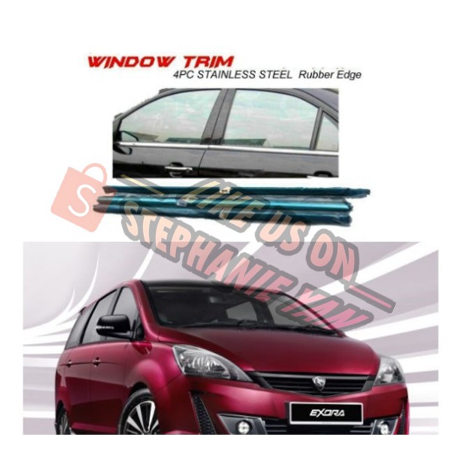 Proton Exora Window Trim Chrome Lining Door Belt Mouldingj X Shopee