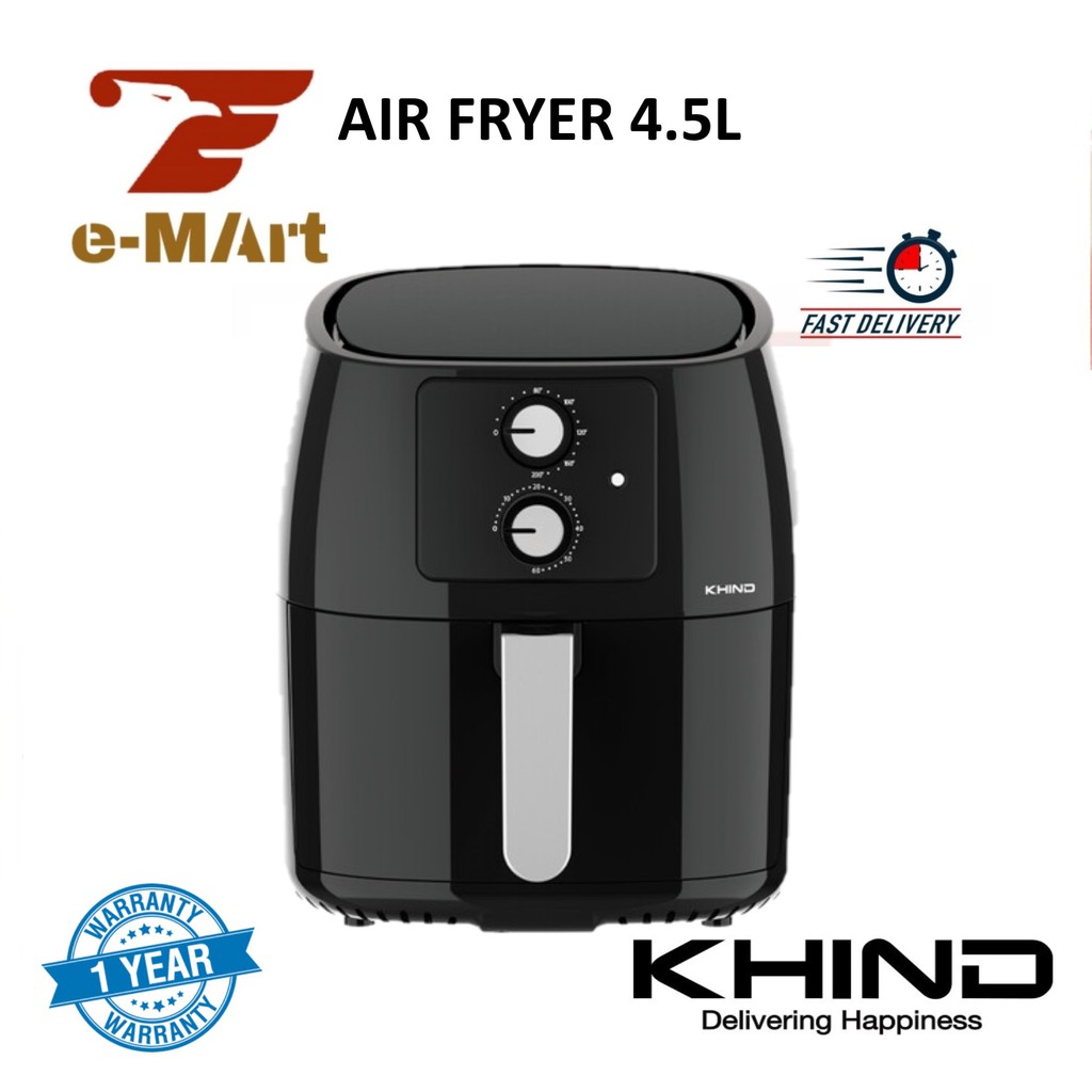 KHIND Air Fryer 4 5L ARF45 READY STOCK 现货 Shopee Malaysia