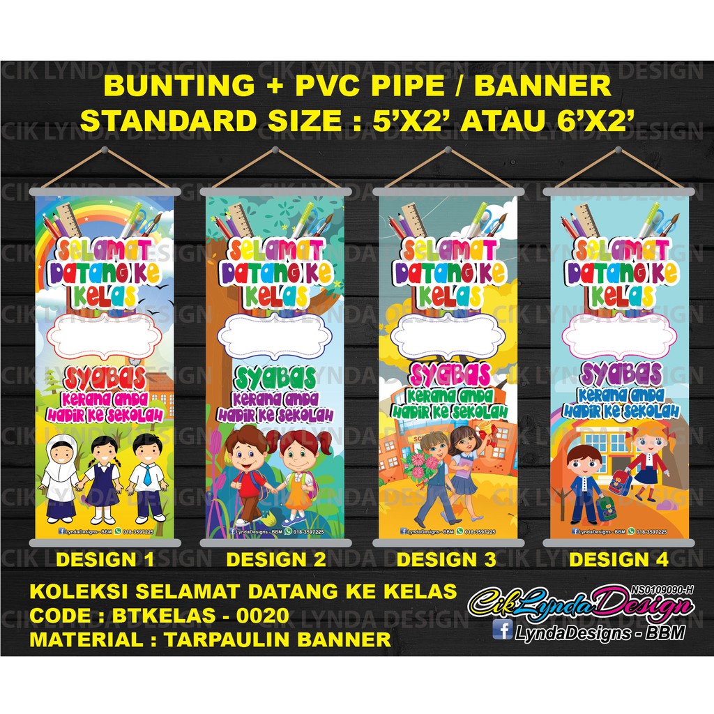 Pre Order Bunting Pvc Pipe Selamat Datang Ke Kelas Shopee Malaysia