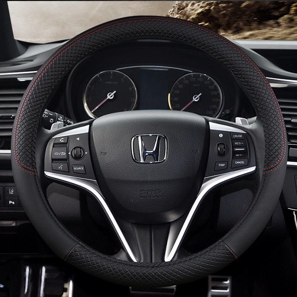 All Model Honda Car Leather Steering Wheel Cover Penutup Stereng Fit