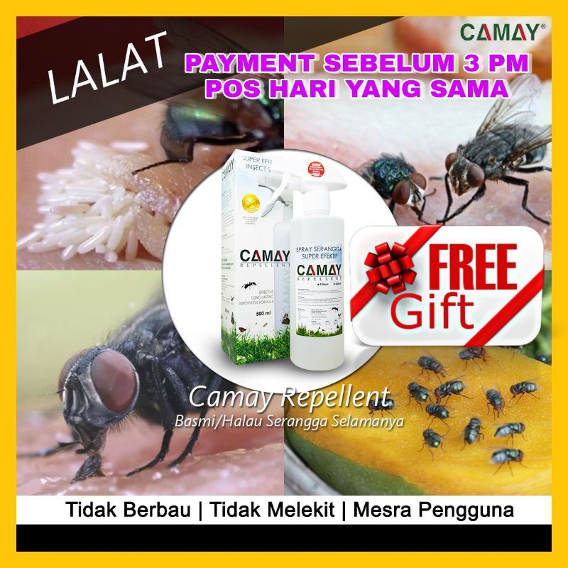 CAMAY REPELLENT SPRAY SERANGGA NATURAL KUTU SEMUT PEPIJAT LIPAS LIPAN