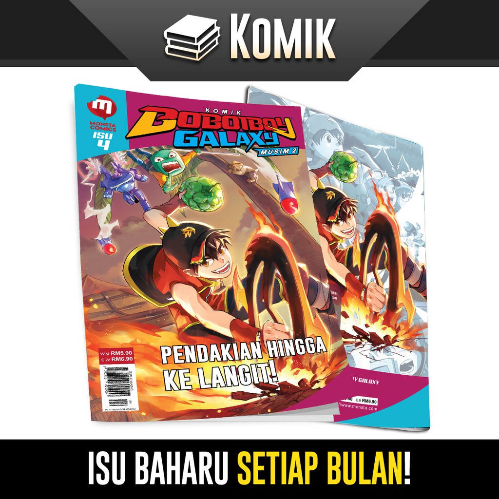 ANIMONSTA STUDIOS Komik BoBoiBoy Galaxy Musim 2 Isu 4 PENDAKIAN