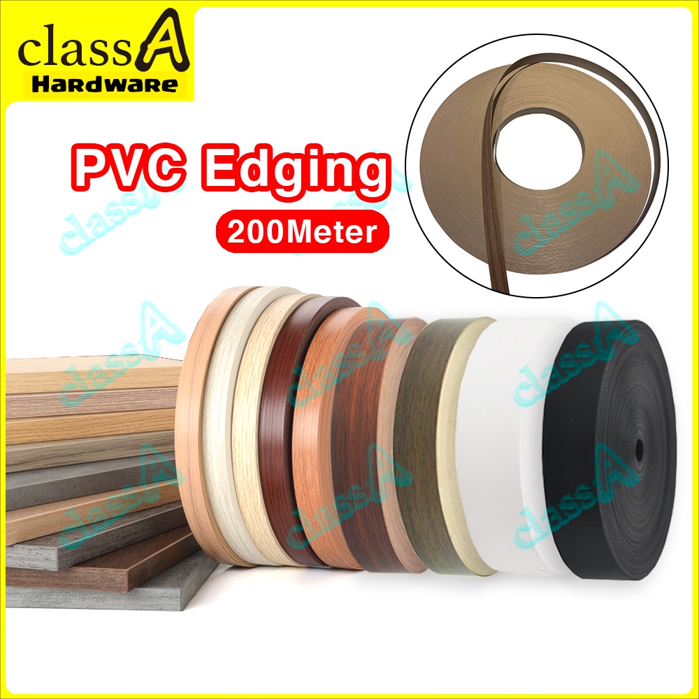 ClassAHW Black White Woodgrain PVC Edging Banding For Wood Plywood MDF