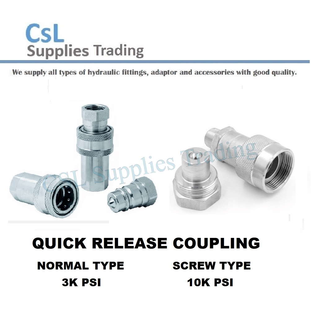 Hydraulic Qrc Quick Release Coupling Bsp Npt K High Pressure Shopee