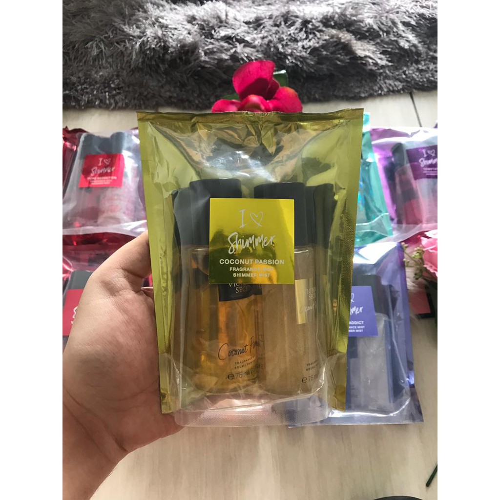 ORI Rejected Victoria Secret Combo Set Body Mist 75ml Shimmer Body