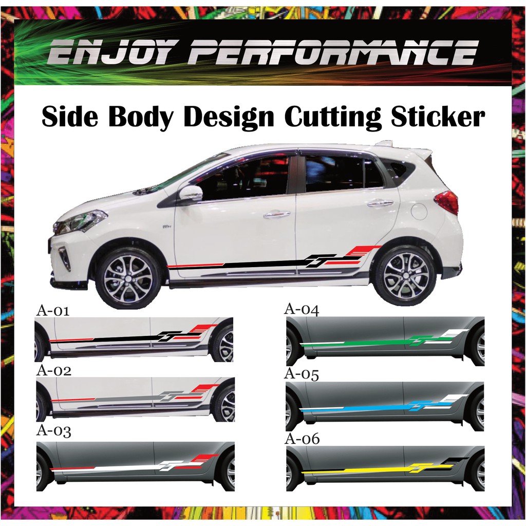 1SET Side Lining Custom Design Car Sticker Shopee Malaysia