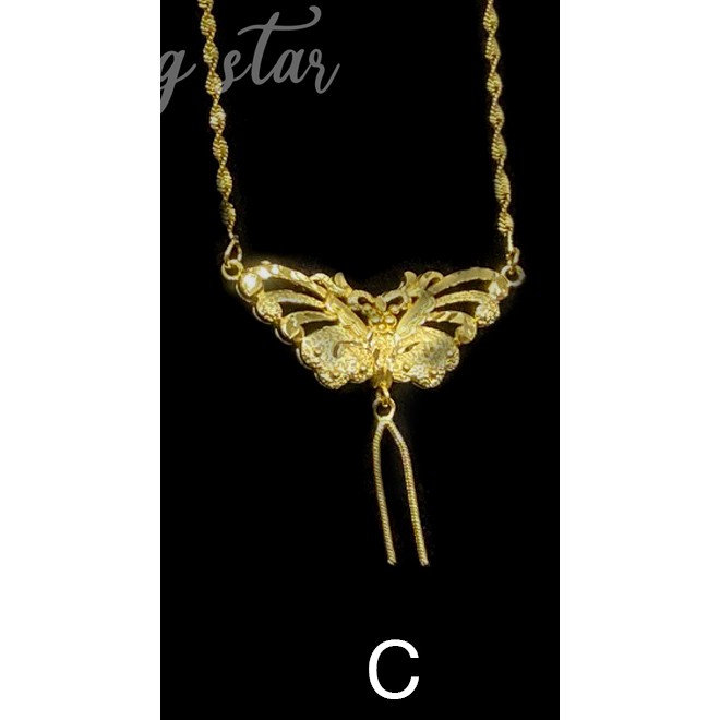 Ready Emas Korea X Rantai Leher Loket Love Shape Pendant Necklace