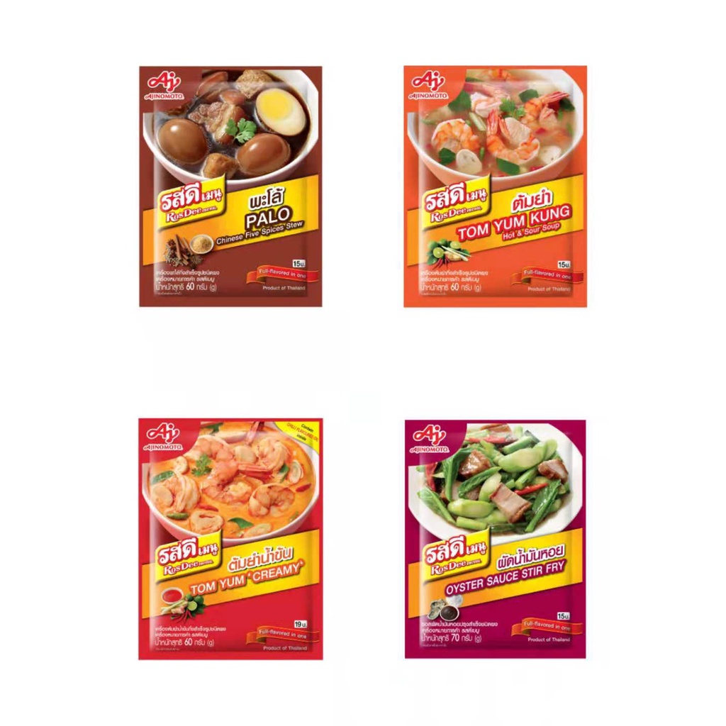 Thailand Ajinomoto Rosdee Palo Tom Yum Kung Tom Yum Creamy Oyster Sauce