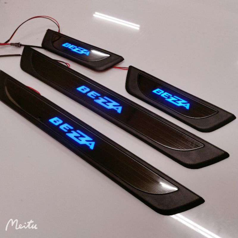 Vemart Perodua Bezza Car Door Sill Plate Side Step Led Bezza