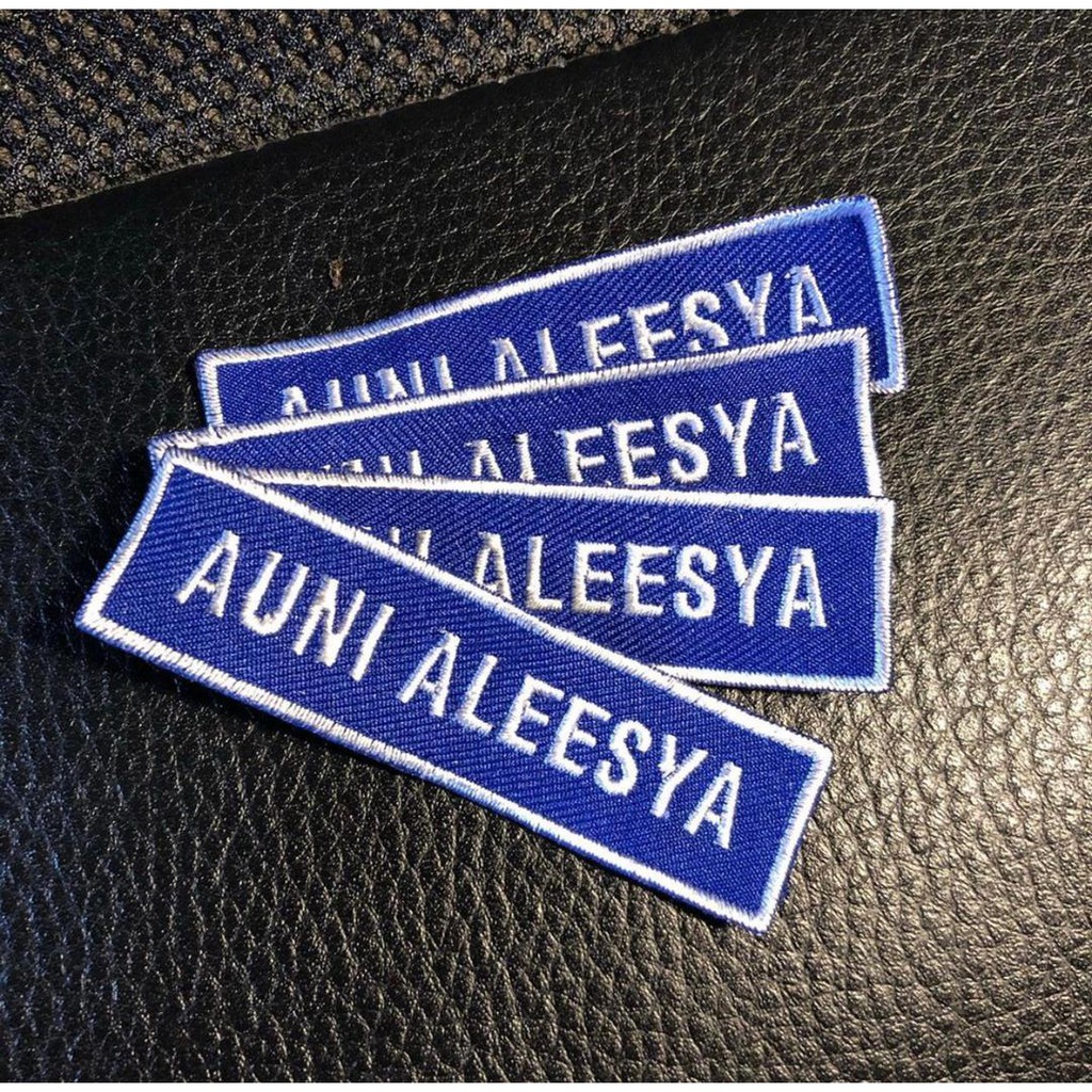 Nametag Sekolah Embroidery Tanda Nama Sulam Satu Baris Shopee Malaysia