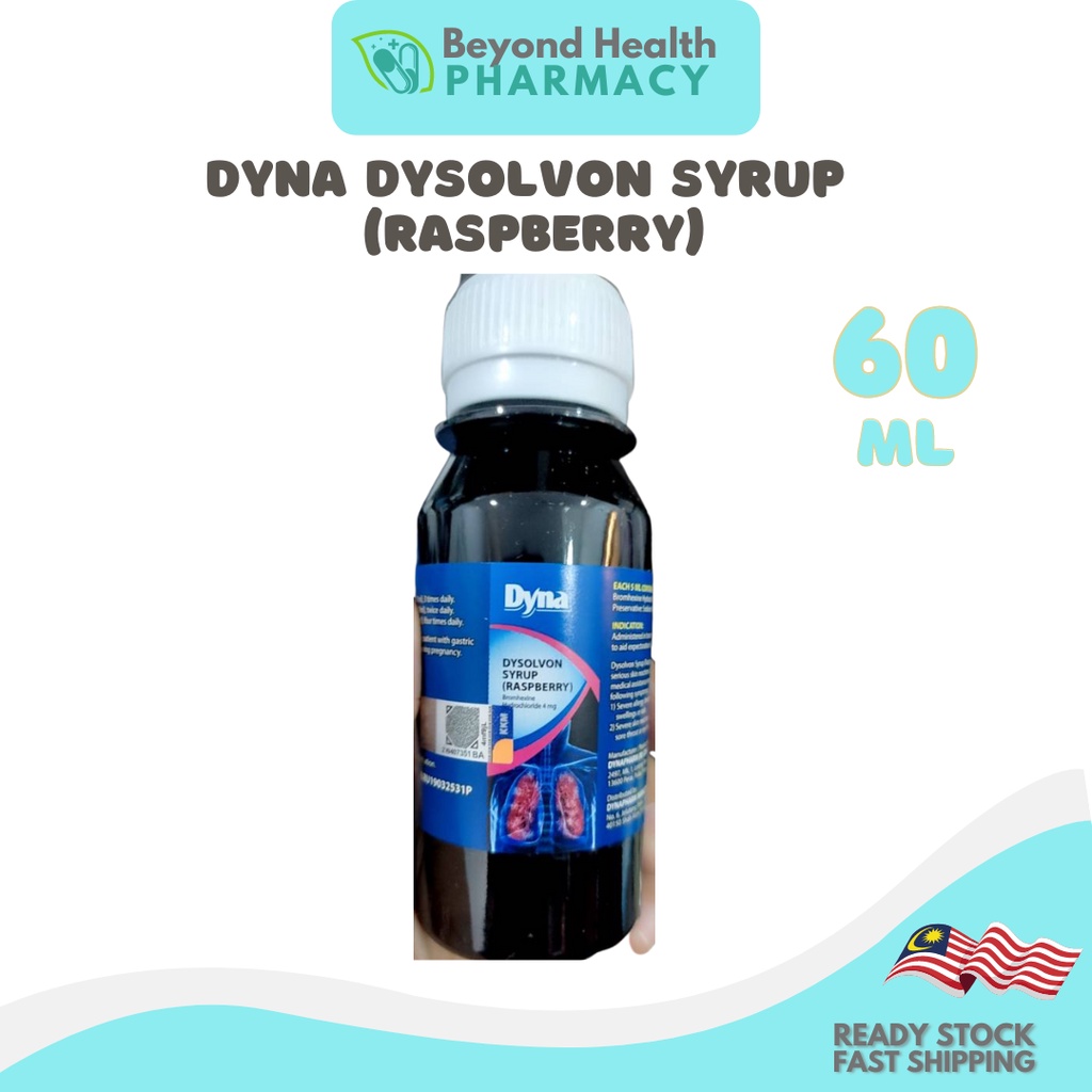 DYNA DYSOLVON SYRUP RASPBERRY 60ML UNTUK KAHAK Shopee Malaysia