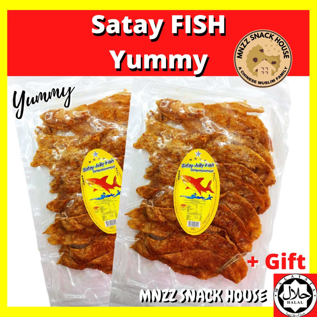 Free Gift Halal Satay Fish Jelly Satay Ikan Jajan Snack Seafood