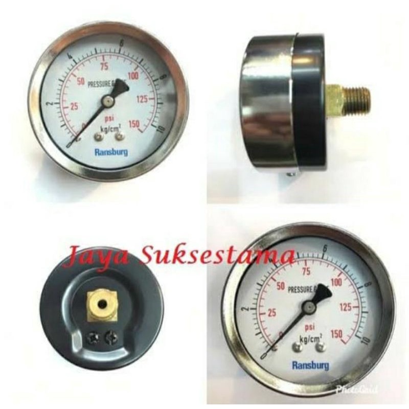 Pressure Gauge Manometer 2 5 Inch 16 Bar Kg Cm2 Black Steel