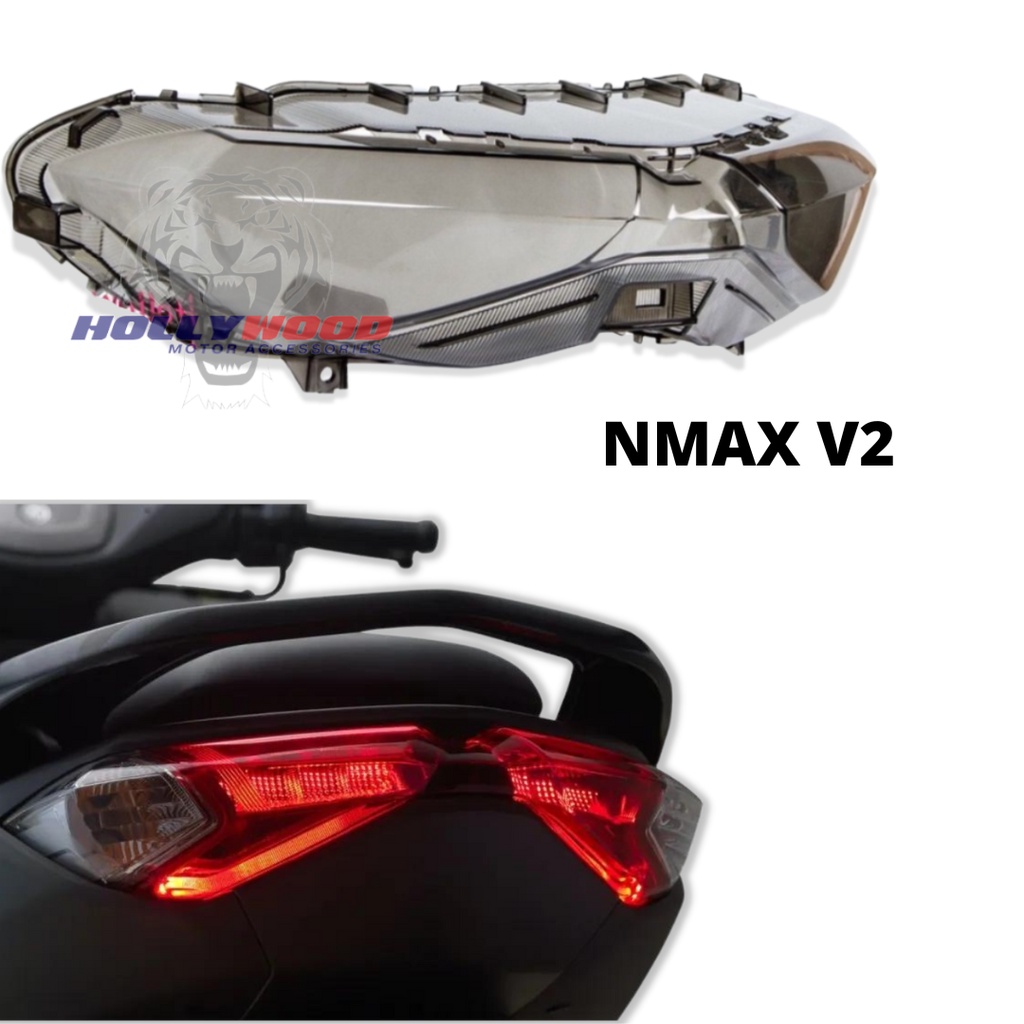 COVER LAMPU BELAKANG NMAX V1 V2 SMOKE TINTED TAIL LAMP COVER NMAX OLD