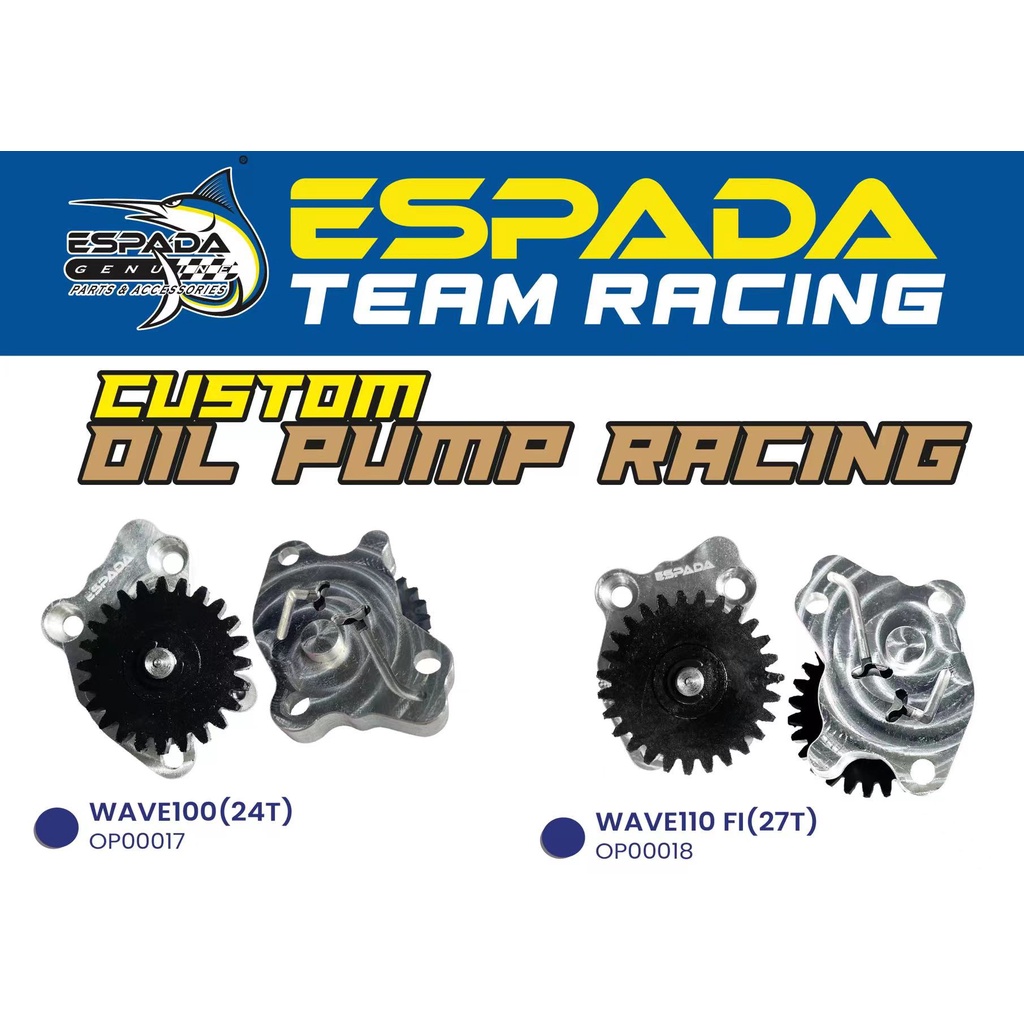 RACING OIL PUMP CNC EX5 HP EX5 DREAM WAVE 100 ESPADA 24T OIL PUMP