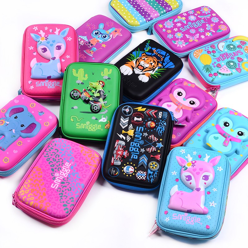 Original Australia Smiggle 3D Multi Function Pencil Case Hard Top