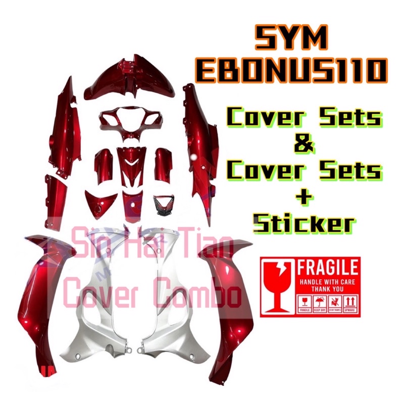 SYM EBONUS EBONUS110 COVER SET BLUE RED BLACK BODY COVER COMPLETE