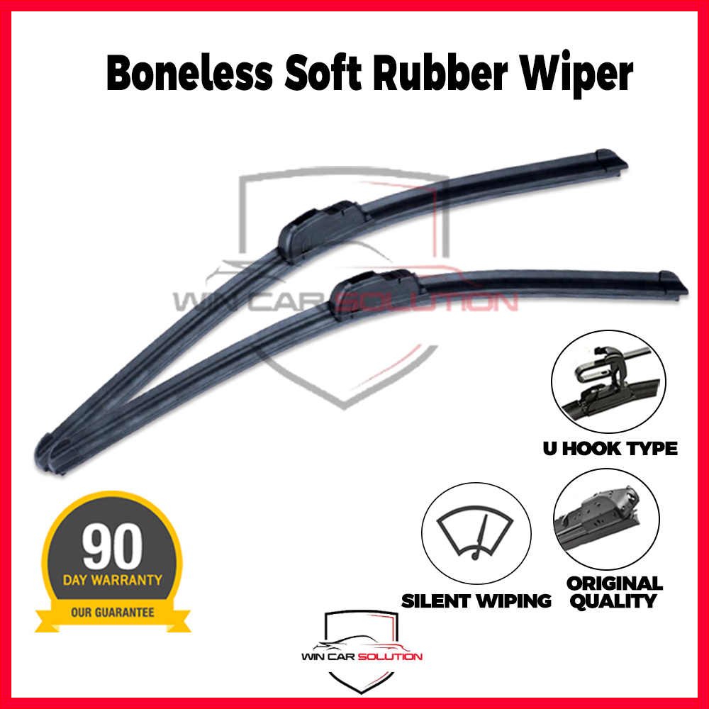 Car Wiper Soft Rubber Wipers Blade Boneless Alza Myvi Axia Wira Saga