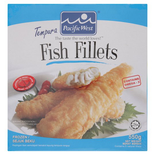 Pacific West Tempura Fish Fillets 550g Shopee Malaysia