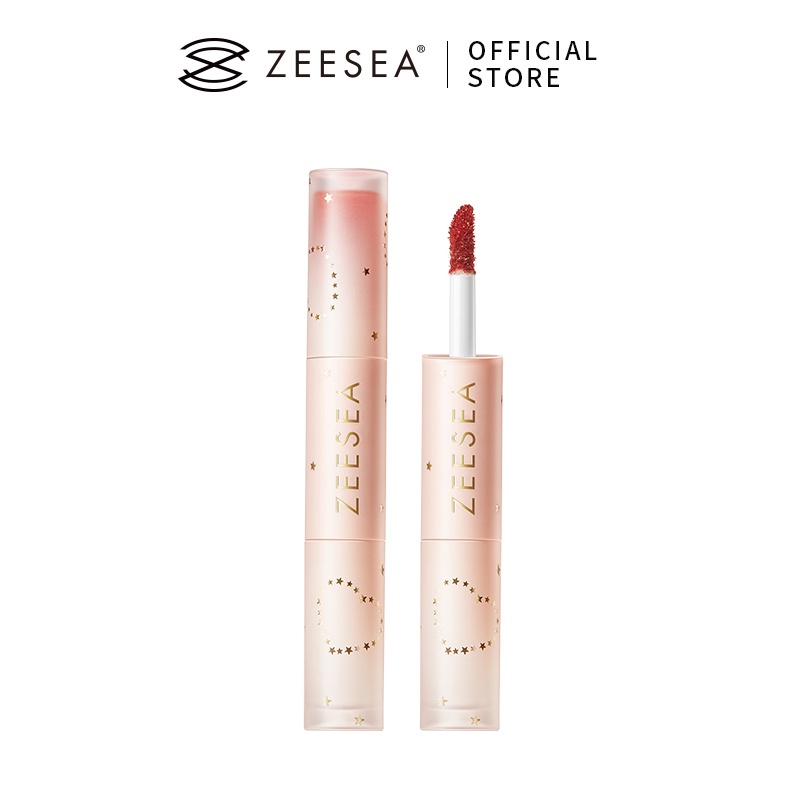 Zeesea Double Headed Lipstick Matte Lip Mud Lipmatte Glaze Feather Mist