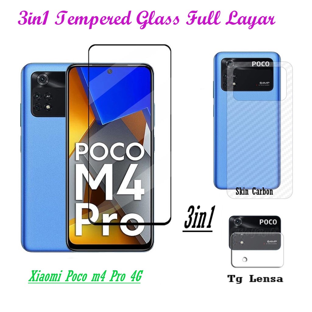 Layar Package In Tempered Glass Full Clear Screen Xiaomi Poco M Pro