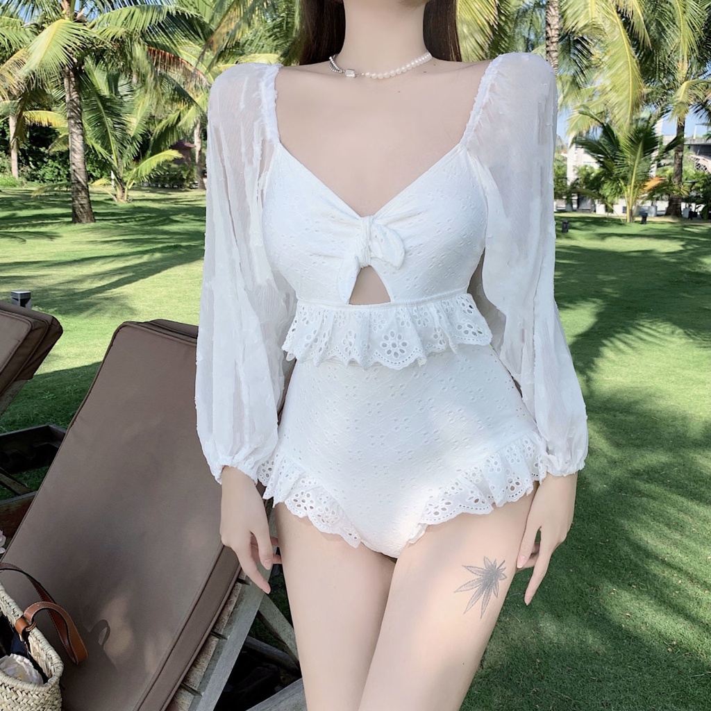 Ready Stock Colors Women S Swimsuit One Piece Hot Spring Sexy Long