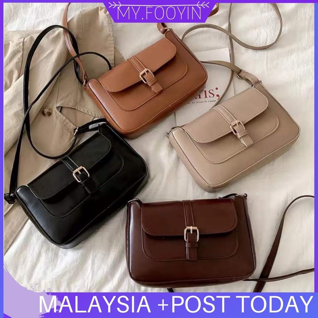 N169 READY STOCK MYFOOYIN SLING BAG WOMEN Smooth Leather SHOULDER