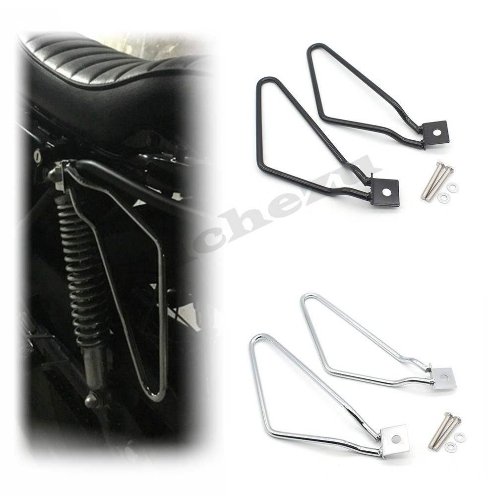 Universal Motorcycle Rack Luggage Saddlebags Saddle Bags Support Mounts