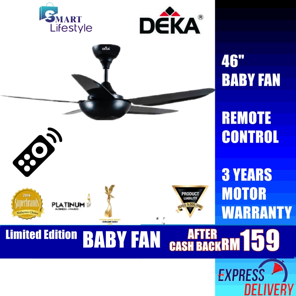 SMART LIFESTYLE 5 BLADES BABY FAN WITH REMOTE CONTROL BY DEKA SM46F