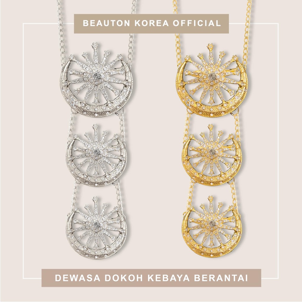 Dokoh Kebaya Rantai 3 BERADIK Kerongsang BROOCH DOKOH KEBAYA BERANTAI