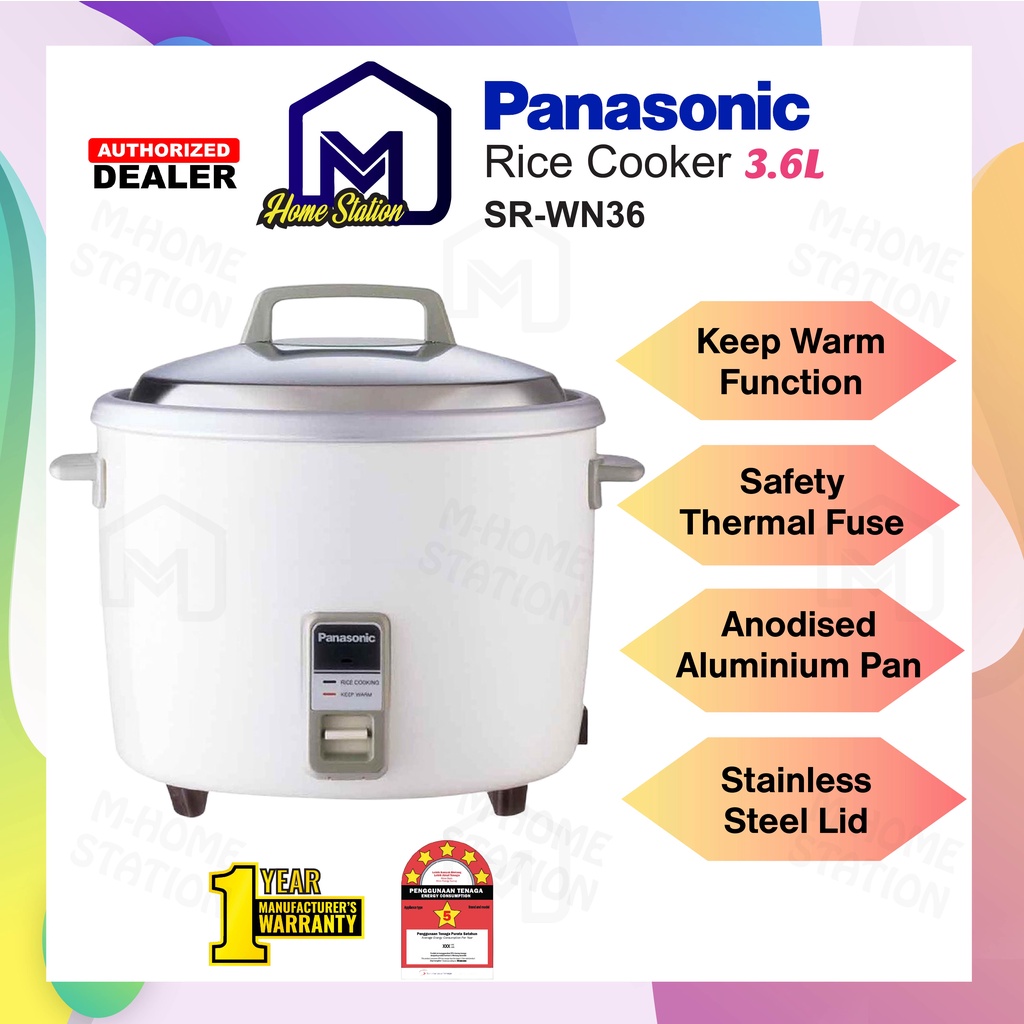 Panasonic Rice Cooker 3 6L Keep Warm Function SR WN36 SR WN36WSKN Or 2