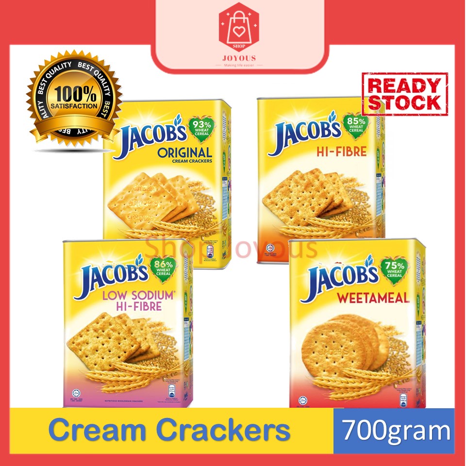 JACOB S BISCUITS ORIGINAL CREAM CRACKER WEETAMEAL HI FIBER LOW