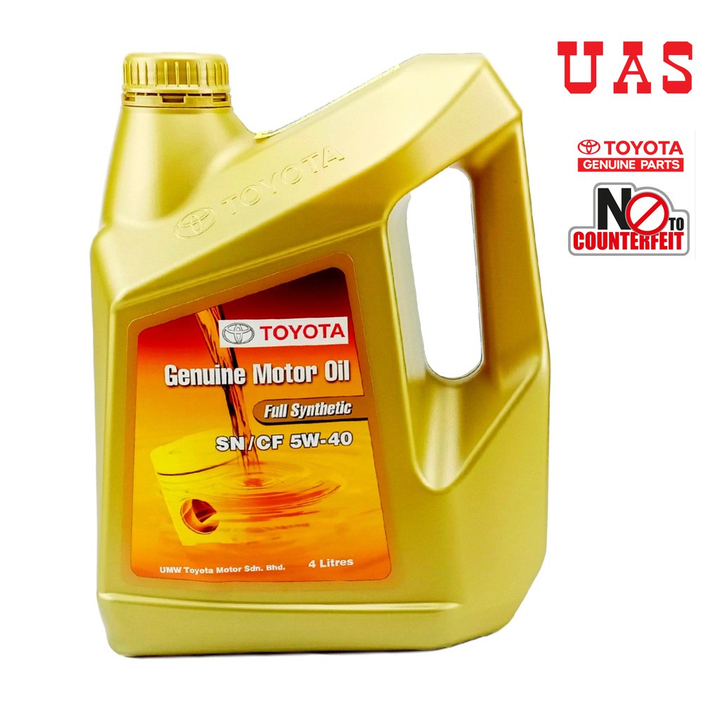 Toyota W Fully Synthetic Engine Oil Litre Sn Cf Shopee Malaysia