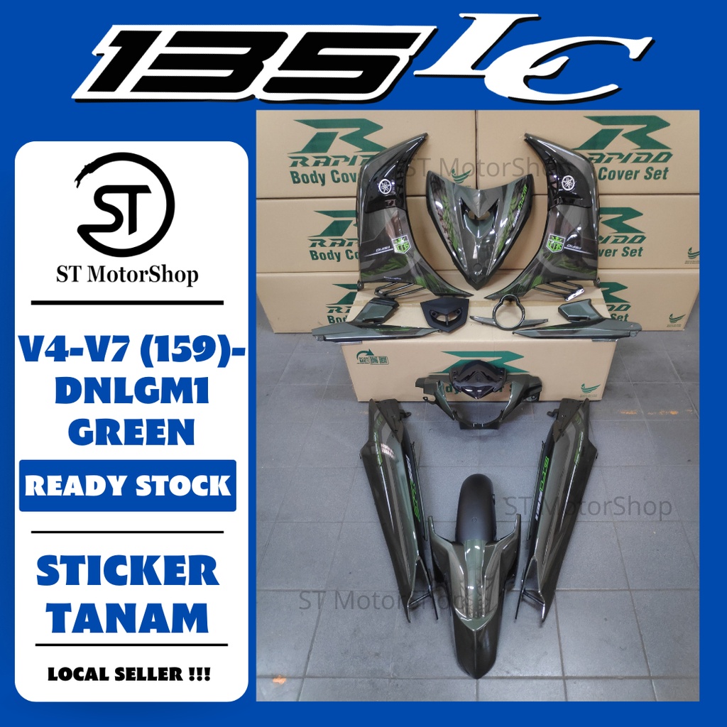 Yamaha Lc Lc V V Dnlgm Green Hijau Lumut Cover Set