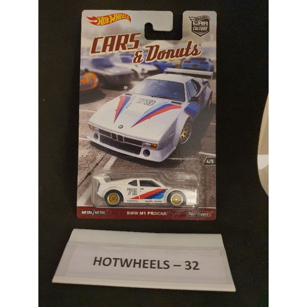 HOT WHEELS WHITE CAR DONUTS BMW M1 PROCAR Shopee Malaysia