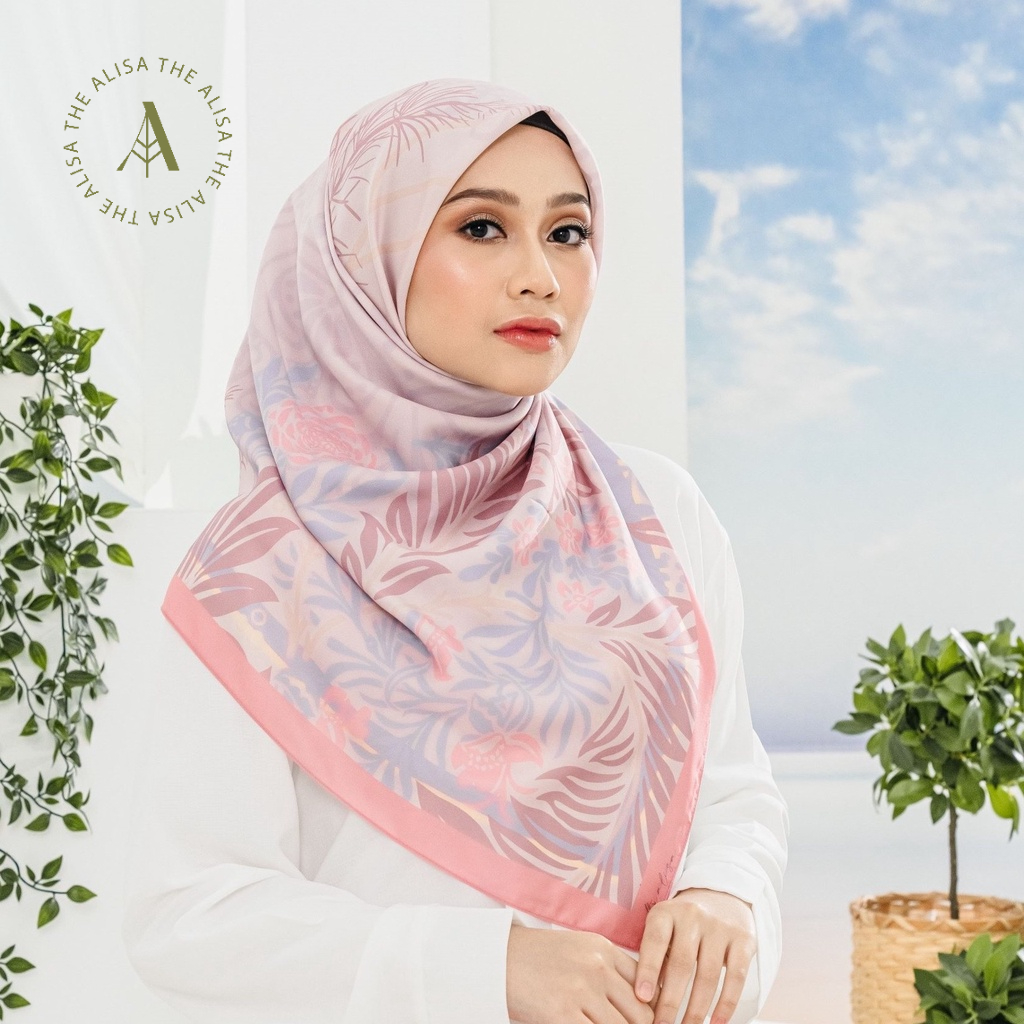 TA Sophia Birch By The Alisa Square Hijab Tudung Bawal Silky